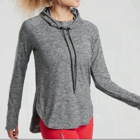 Athleta Tops - Athleta Uptempo Hoodie Sweatshirt XL Space Dye Gray
Loungewear Workout